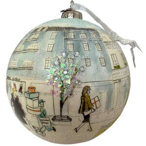 Dennis Basso Christmas Ornament City Fashion Scene QVC Holiday Collectible